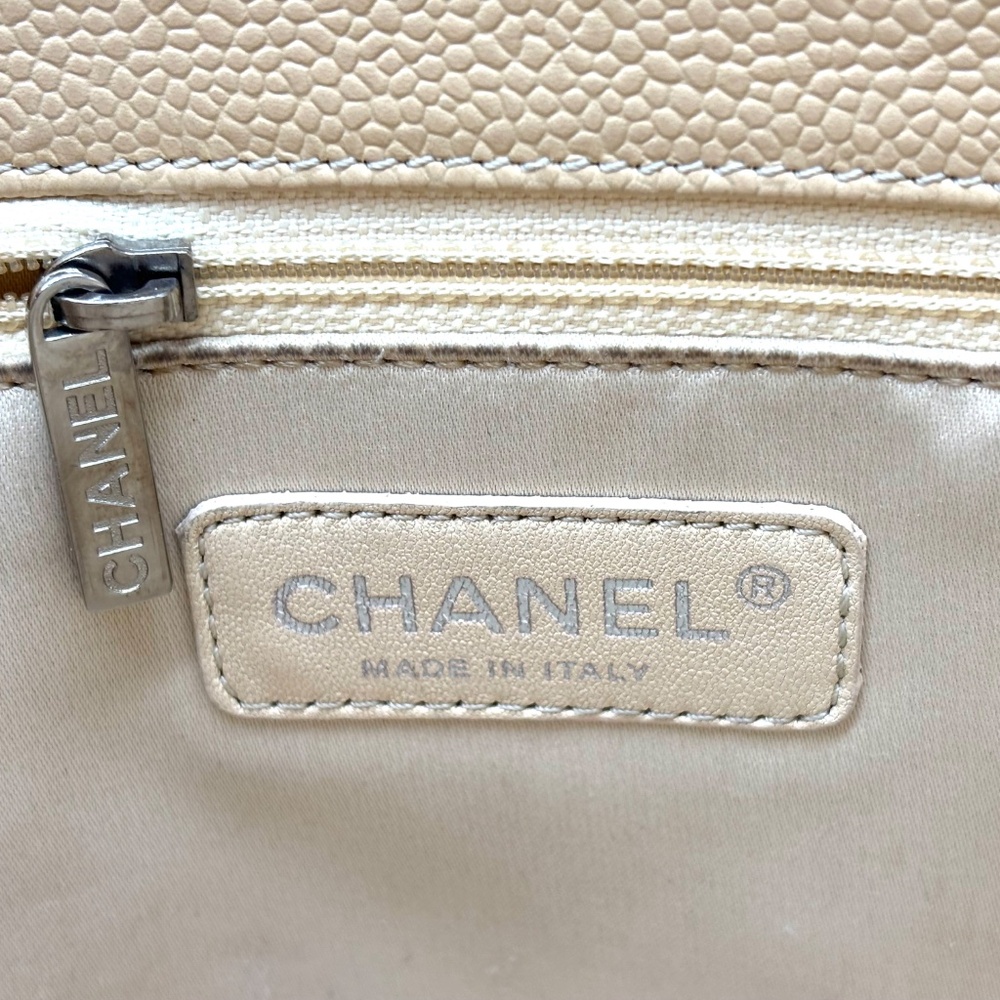 Chanel Beige Quilted Caviar Leather GST Shopper Tote - Picture 8 of 12